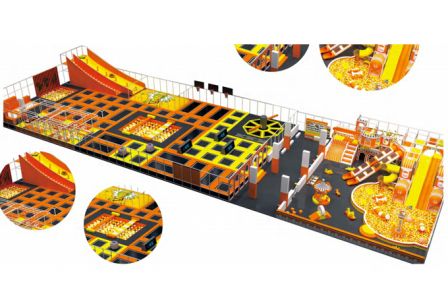 The trampoline park opens with great excitement, inviting you to go on a journey of extreme challenges!